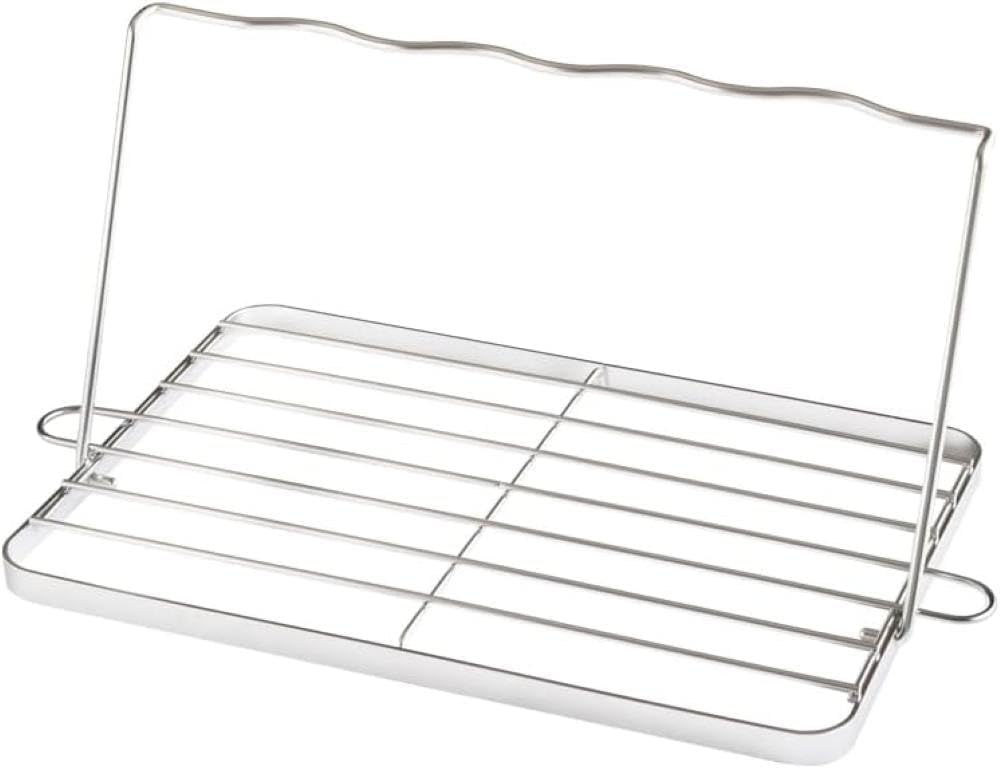 bwsSELECTION MM-700177 Tsubame Sanjo Jug Bottle Stand, Approx. W 13.8 x D 8.0 x H 6.5 inches (35 x 20.4 x 16.5 cm), Water Bottle Stand, Draining Rack, Stainless Steel, Silver, Made in Japan