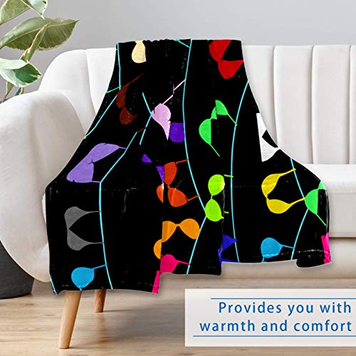 Couverture douce motif Bustiers 150x100 cm en maille chaude pour lit et canapé - 7