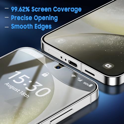 Image of Uyiton for Samsung Galaxy S25+ Plus / S24+ Plus Screen Protector - 2 Pack | Ultra HD Clarity, Fingerprint Unlock, 9H+ Hardness, Scratch-Resistant, Anti-Fingerprint, Bubble-Free, Easy Install