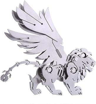 Microworld 3D Metal Puzzle for Adult, Mechanical Scorpion Lion Metal Model Kits, Steel Warcraft Collection Challenge Brain Teaser DIY Art Craft Decoration Mini Puzzles for Age 16+