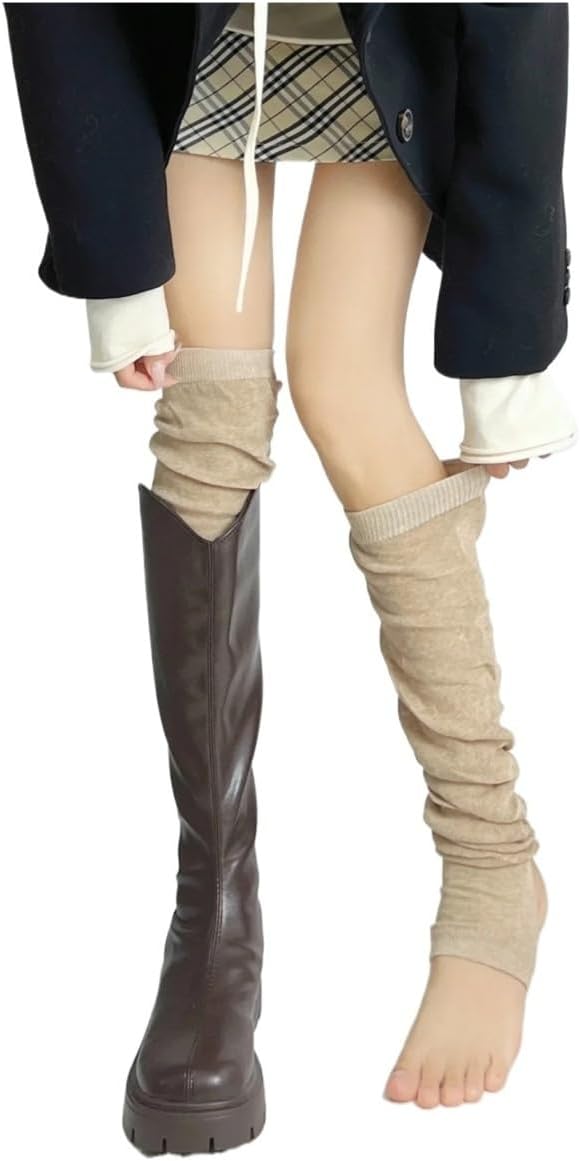 Teaching Room Foot Sock Women's Autumn Hose Gray Stepping Leg Warmer Ballet White Pile Socks Calf