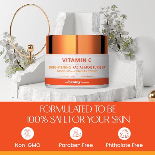 The Beauty Standard Vitamin C Facial Moisturizer - Hydrating & Anti-Aging, Smooths & Brightens Skin - Dermatologist Tested, Clean Beauty, Cruelty-Free Korean Skin Care for All Skin Types - 1.69 fl. oz - Image 5