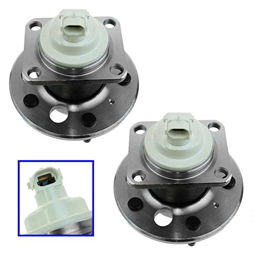 Image of TRQ 2 Piece Rear Wheel Bearing & Hub Assembly Set Compatible with 2004-2005 Buick Century 2005-2009 Lacrosse 1997-2004 Regal 2005 Terraza 2000-2013 Chevrolet Impala 2014-2016 Impala Limited 2000-2007