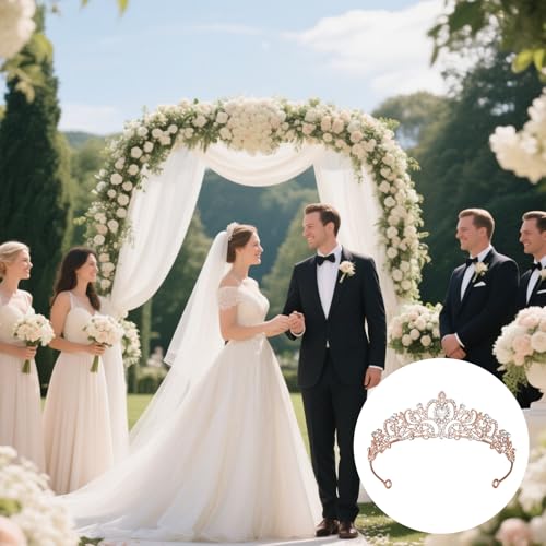 Prinzessinnenkrone Eleganter,Damen Diadem Crown Kristall,Eleganter Strasssteine,Königin Krone Dekoration,Hochzeit Braut Kristall Tiara,für Hochzeiten,Abschlussbälle,Festumzüge,Geburtstagsfeiern