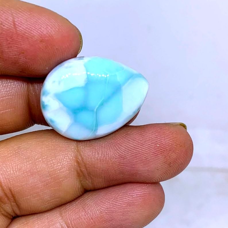 Larimar cabochon poire 24x17mm pour création de bijoux DIY
