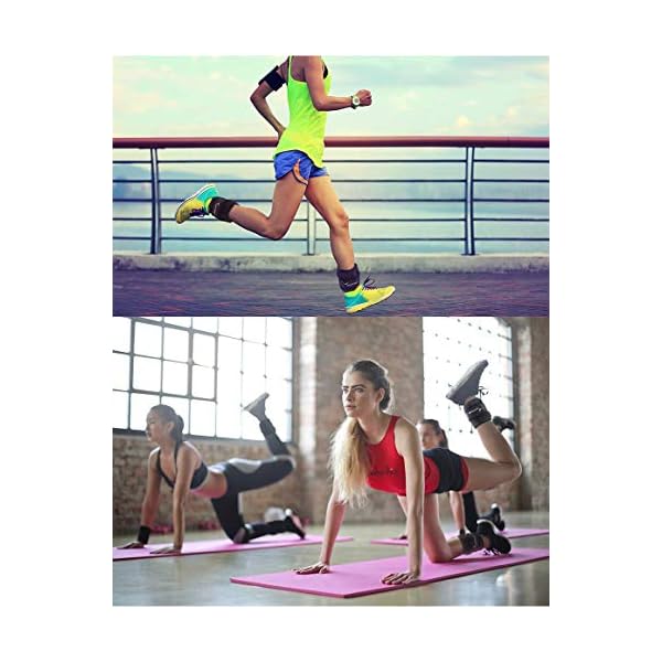 Sportneer Adjustable Weighted Ankle Weights Set 1 Pair 2 4 6 8 10 Lbs Leg Weight Straps for Women Men for Gym,Fitness, Workout,Walking, Jogging,1-5 lbs for Each Ankle, 1 Pair 2-10 lbs (Black)