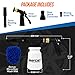 SwiftJet Car Wash Foam Gun + Microfiber Wash Mitt - Works with Any Soap - Garden Hose Car Foam Sprayer - Foam Cannon Car Wash Kit - Car Accessories Foam Blaster (Black Foam Gun with Mitt)