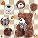 Brown Teddy Bear Stuffed Animal, Valentines Day Gifts for Kids, Bear Gifts for Girlfriend, 8″ Soft Stuffed Bear Plush Toy for Kids 3+, Teddy Bear Baby Shower Decorations, Birthday Xmas Gifts(Brown)