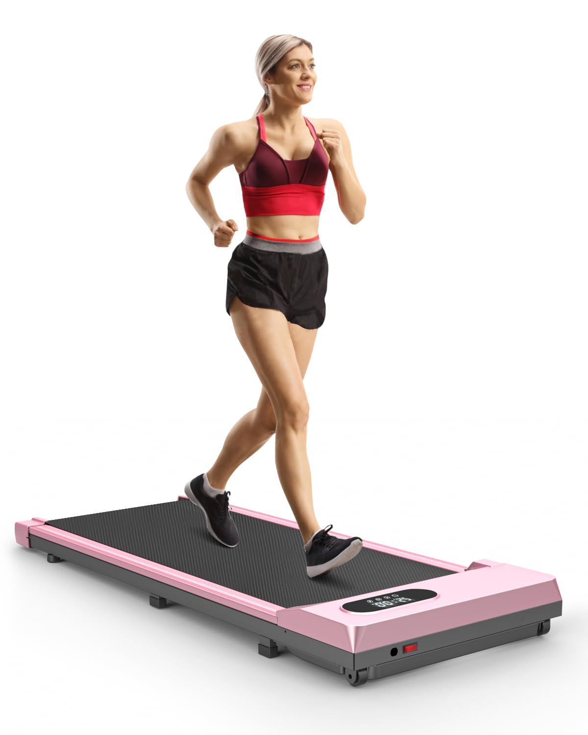 Bigzzia Walking Pad Treadmill, 3 in 1 Under Desk Treadmill, 2.5HP Treadmills for Home/Office with LED Display and Lightweight Design, Remote Control, Installation Free