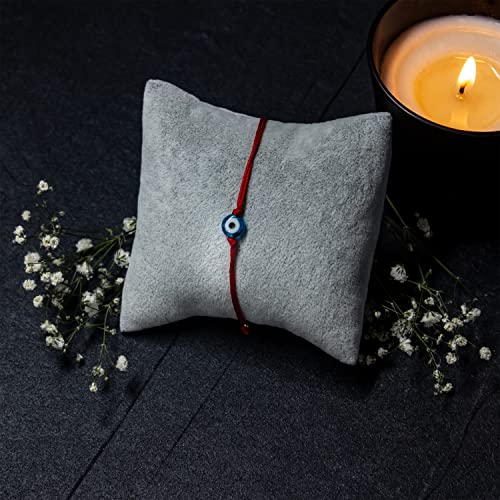 Gwency Design Authentic Evil Eye Bracelet For Protection Against The Evil Eye - Handmade With Blue Glass Beads - Stylish And Effective Amulet (Red String) #TOP4