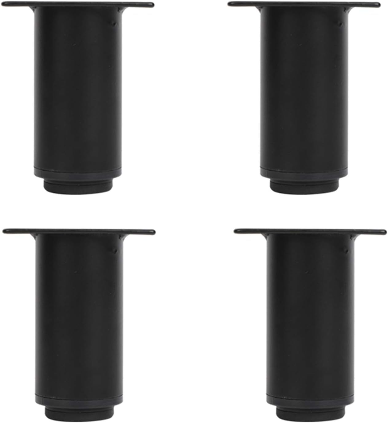 Rhllvj Black Metal Tubular Table Legs, Shelf Supports, Adjustable Metal Bench Legs, Coffee Table Legs, Furniture Leg Sets(,8Cm/3.14In)