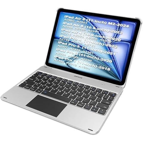 Arteck iPad Air 2024 Keyboard Case with Trackpad Cover