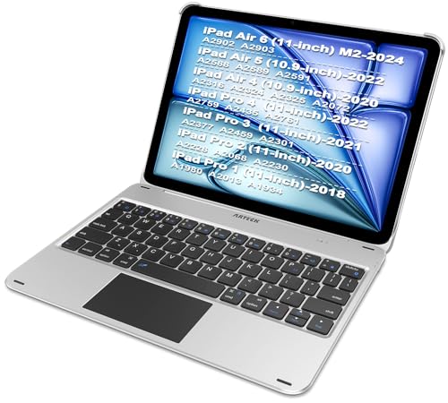 Arteck Keyboard Case with Trackpad for iPad Air 2024/Pro 2022