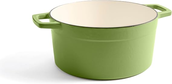 Martha by Martha Stewart 5 QT European Enameled Cast Iron Dutch Oven w/Lid - Bay Leaf