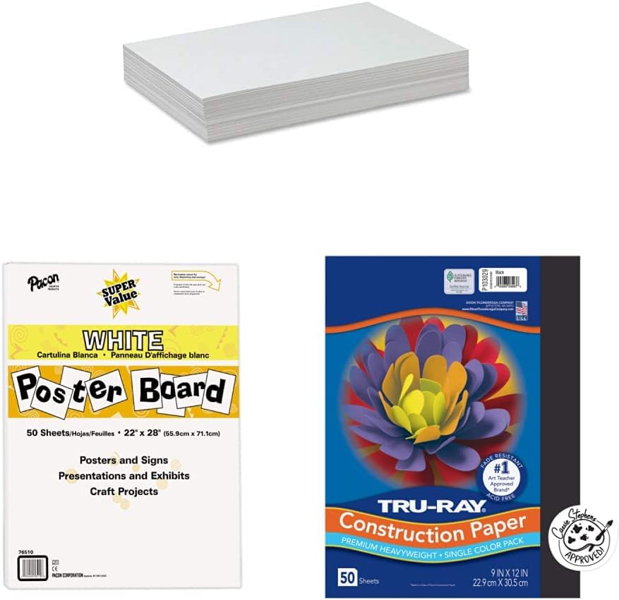 Pacon Drawing Paper P4742, White, Standard Weight, 12" x 18", 500 Sheets