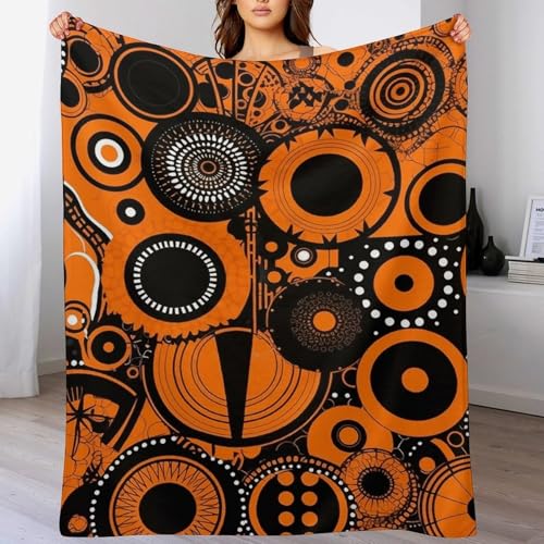Couverture en micro polaire douce motif graphique jeté lit confortable - 6