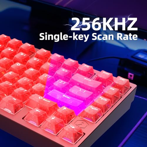 Image of IROK MG75MAX 81 Keys Wired Magnetic Switch Keyboard, 256KHZ Single Key Scan Rate, PCB Nano-Coating Waterproof, Hall Effect, 8KHZ /ARGB /CNC Aluminum Gaming Keyboard(Red)