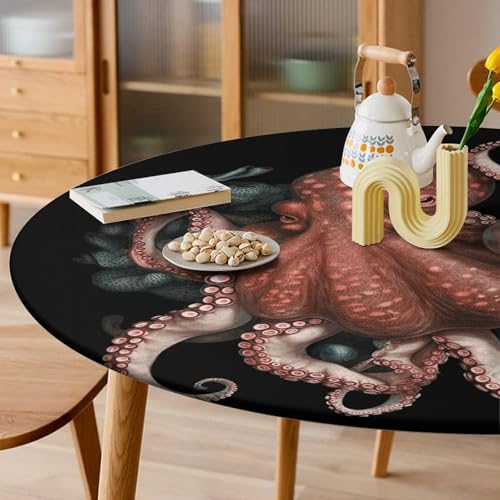 Nappe ronde ajustée élastique pieuvre extensible imperméable intérieur extérieur - 7