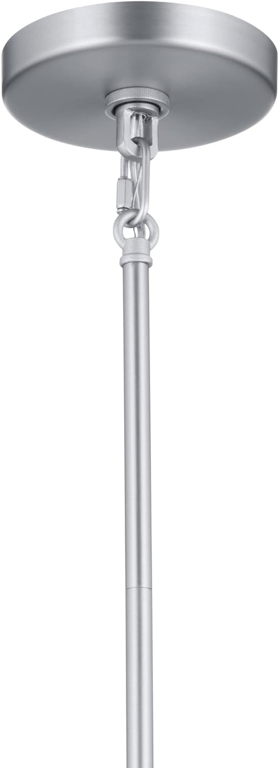 Kichler Erma Mini Pendant Light with Satin Etched Glass, Updated Traditional Ceiling Light for Kitchen Island, Brushed Nickel, (5" x 7.5")