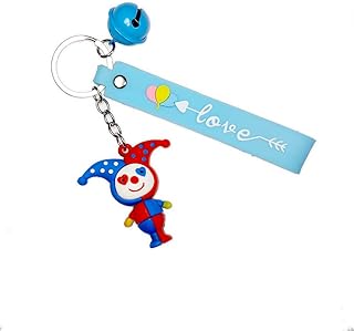 ميدالية مفاتيح للسيارة وحقيبة الظهر - حلقات المفاتيح شخصيات والابطال الخارقين وأشكال ثلاثية الأبعاد - للجنسين - شكل 6 مطاط متعدد الألوان