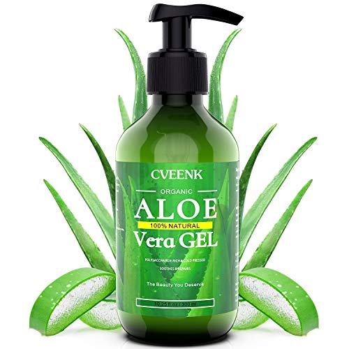 CVEENK Aloe Vera Gel, 10oz 300ml Organic Aloe Vera Moisturizing Gel, 100% Natural