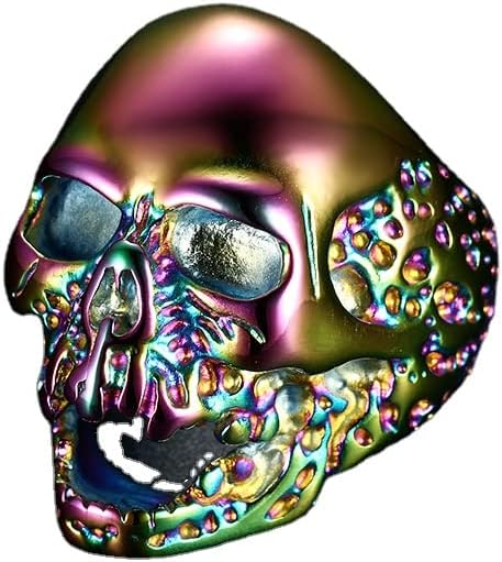 Men's Stainless Steel Gothic Punk Biker Zombie Skull Vintage US Ring Size 7-15
