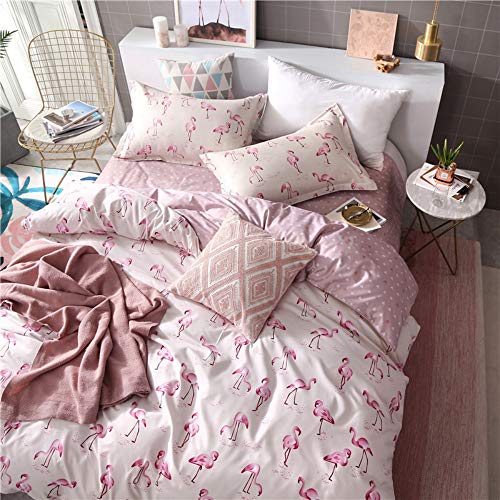 Housse de couette Rose Flamingo Solstice ensemble de literie 3/4 pcs Roi