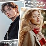 LINVO Fake Glasses Non-Prescription Clear Lens Metal Frame Fashion Eyewear for Women Men - Image 2