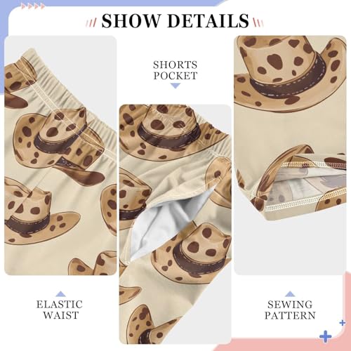 Pajama Pants Cowboy Spotted Hats PJ Bottoms Sleepwear Lounge Sleep Pant with Pockets4