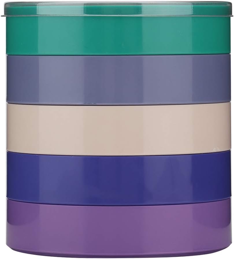 Watch Movement Box, 5 Layer Watch Parts Storage Box, Watch Parts Containers Watch Accessories Organiser Case, Dustproof Watch Tools Storage Box for Watchmaker Repair Tool(Round)