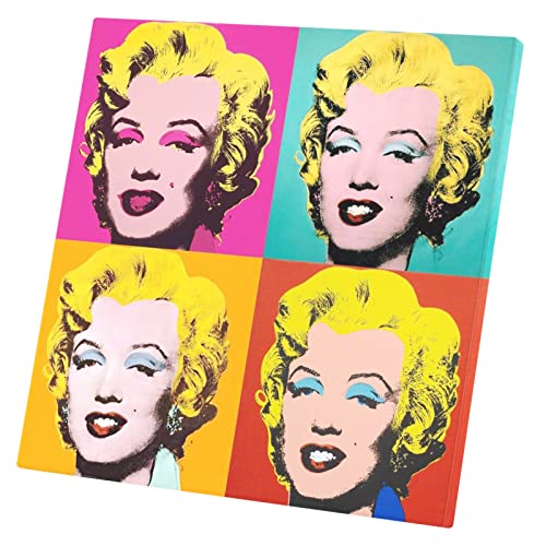Quadro da parete Stampa su tela Andy Warhol Ritratto Quadritico Marilyn Monroe Pop Art 60's (30 x 30 cm)