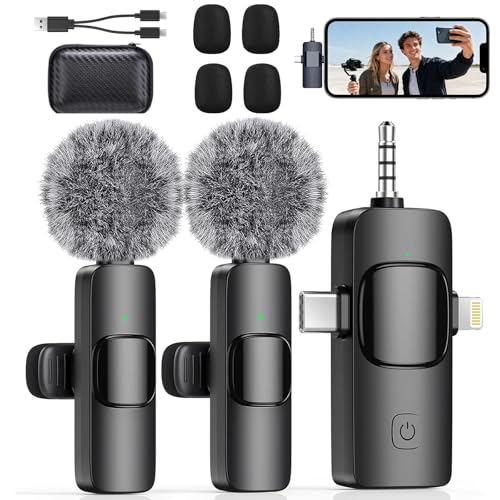 【Compatibile con tutti i dispositivi】Il mini microfono aggiornato per iPhone è dotato di una porta USB-C e di un adattatore iOS, supportando iPhone, iPad, smartphone Android, PC Windows e computer Mac. Ideale per interviste, produzioni video, riunioni online, lezioni, podcast e altri scenari di registrazione, sempre con una trasmissione audio chiara. (Per i dispositivi Android, assicurarsi di attivare la funzione OTG prima dell'uso)