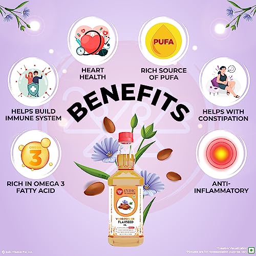 Image of IndicWisdom Cold Pressed Flaxseed Oil 1L
