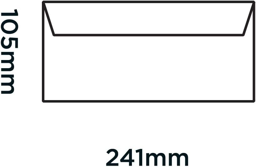 Blake Premium Office 105 x 241 mm 120 GSM American Size 10 Peel and Seal Wallet Envelopes (39215) Ultra White Wove - Pack of 500