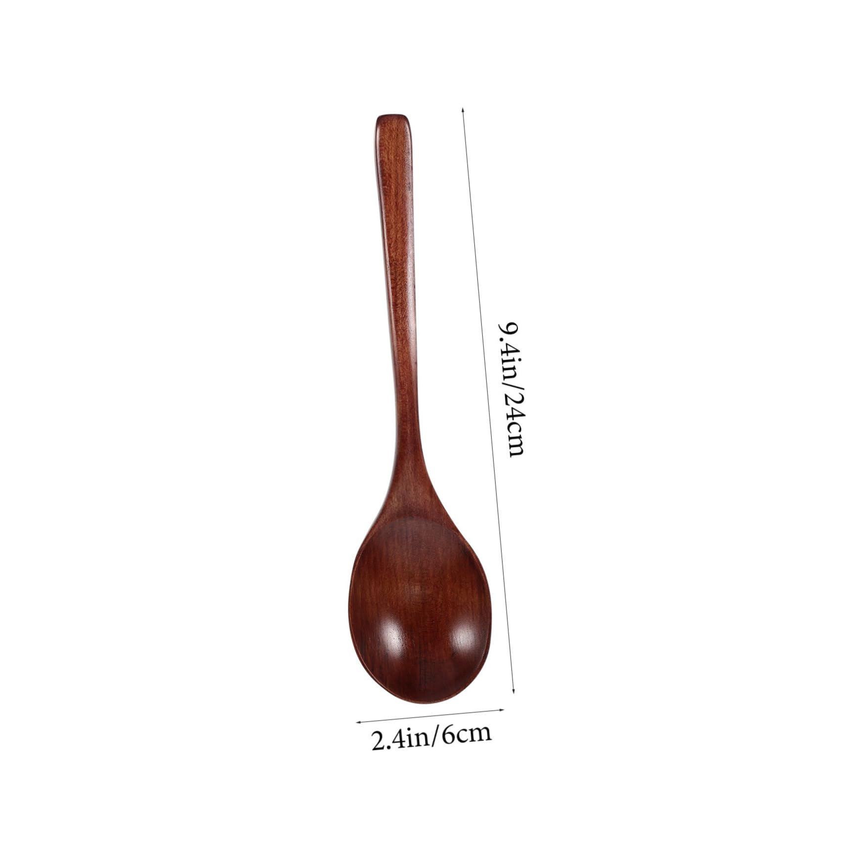Cabilock 2Pcs Wooden Spoon Reusable Salad Spoons and Dessert Scoops for Home Use Smooth Finish Rice Serving Utensils for Kitchen and Restaurant Dining