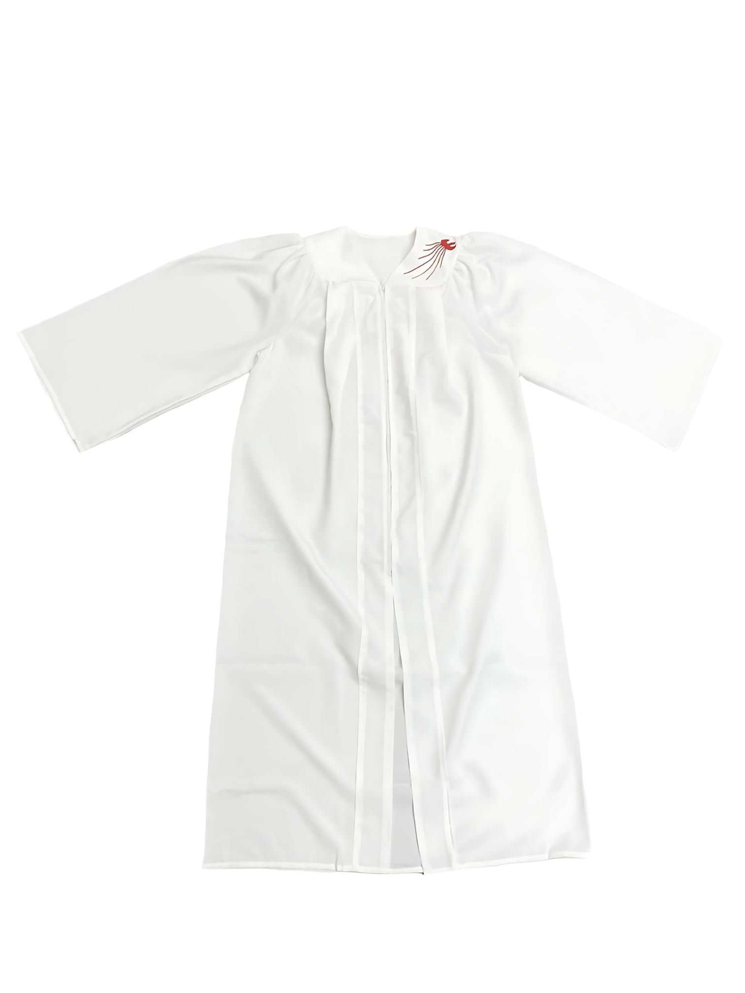 GraduationForYouConfirmation Robe XL (5'6"- 5'8") - White with Red Dove, Church Gown