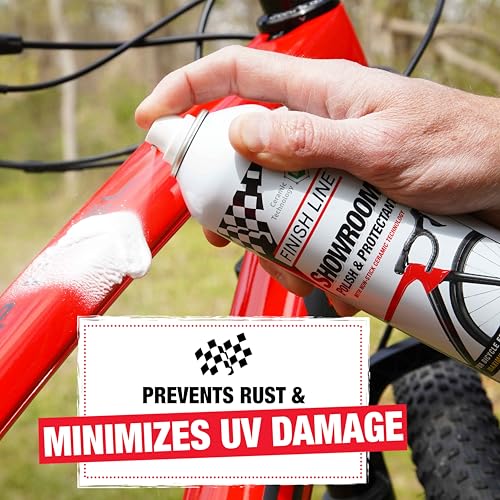Showroom Polish and Protectant for Bicycles, High-Gloss Ceramic Finish for Bike Frames & Components, Non-Stick Dirt Repellent, UV & Rust Protection, Safe on Plastic Rubber Metal, Long-Lasting Shine by Finish Line - Image 3