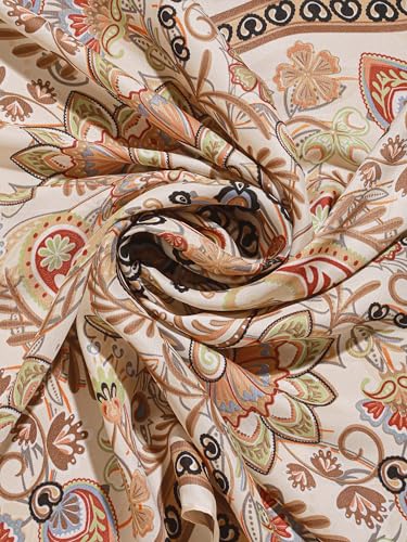 Image of Printed Poly Silken feel Scarf Stole for Women | Stylish, Soft, & Lightweight | Satin Feel Neck Scarf, Hair Scarf, Head Scarf for Women