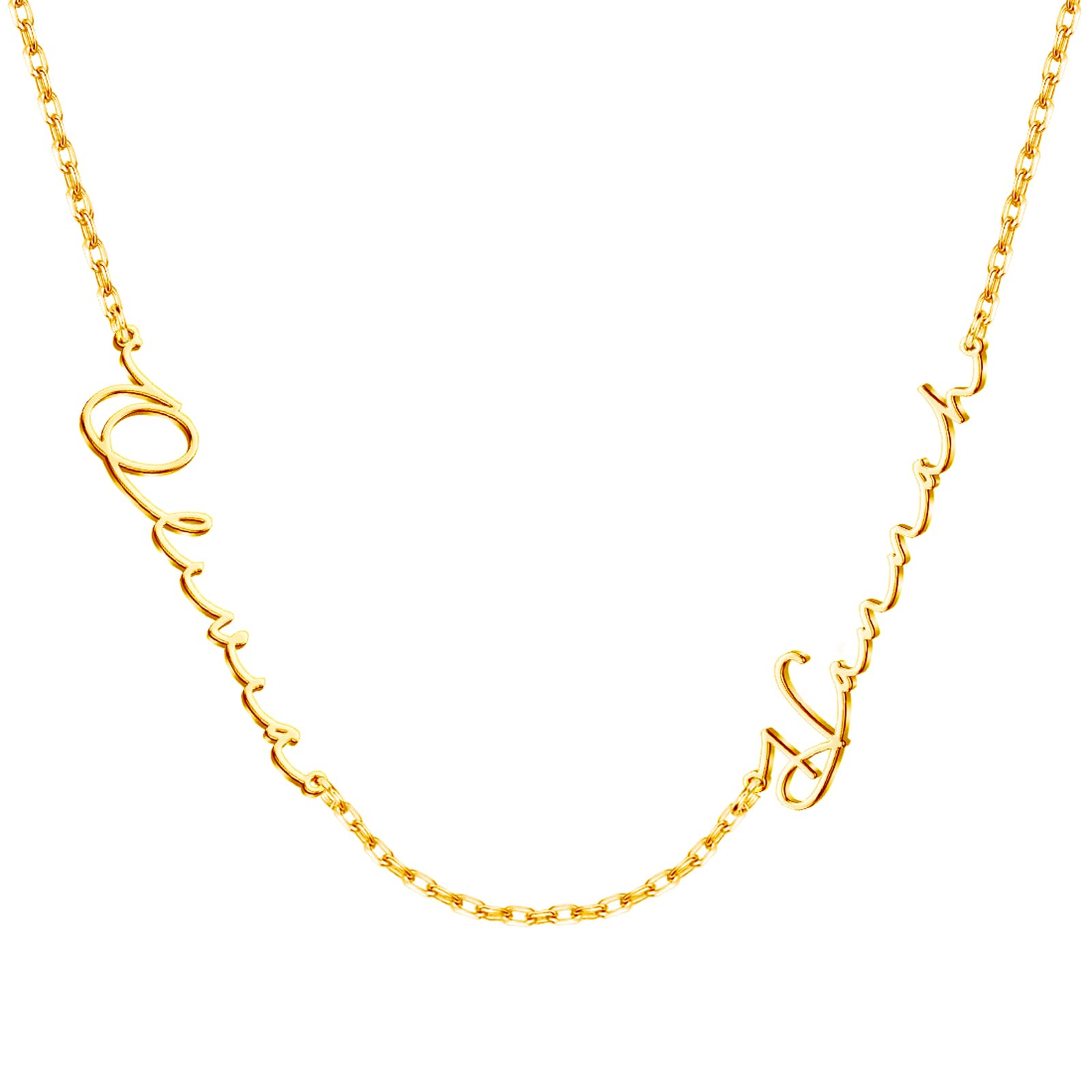 Yofair Custom Choker Name Necklace Personalized Letter Initial Necklace 18K Gold Plated Nameplate Pendant Birthday Gift for Women