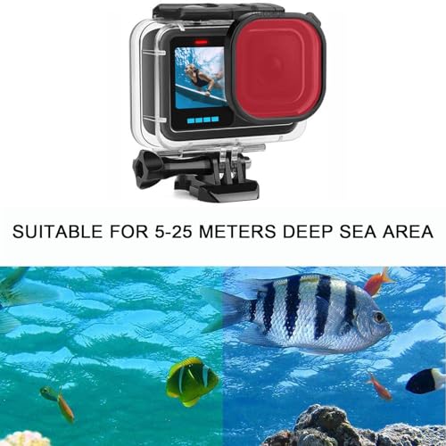 Image of FitStill 60M /196FT Underwater Waterproof Protective Case Shell Compatible for Go Pro Hero 13 Black,with 3 Pack Dive Filters Monopod Floating Hand Grip Selfie Stick for Hero13 Black Accessories Kit