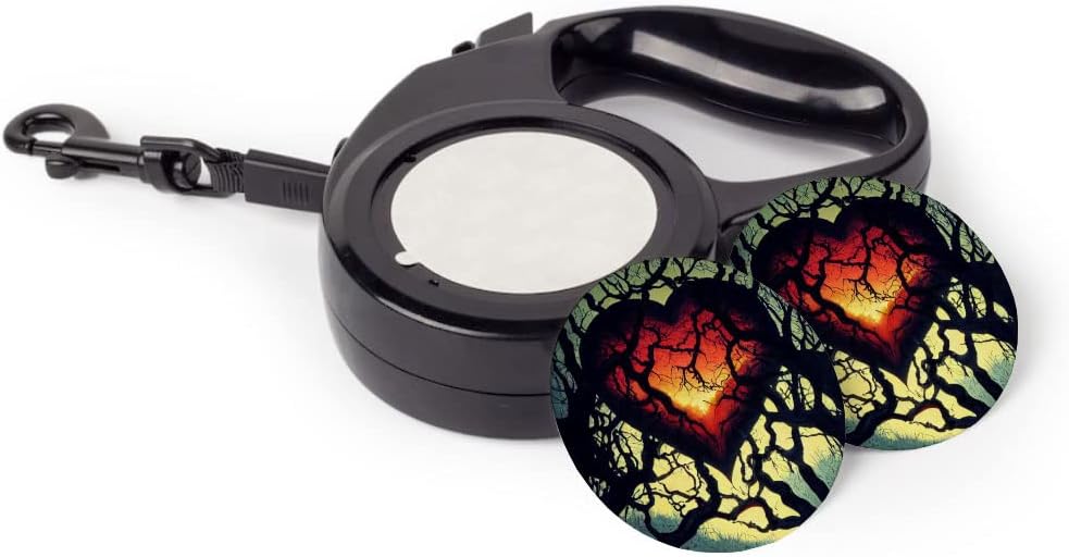 Tree Heart Retractable Pet Leash - Forest Leash - Printed Dog Leash - 118 inches