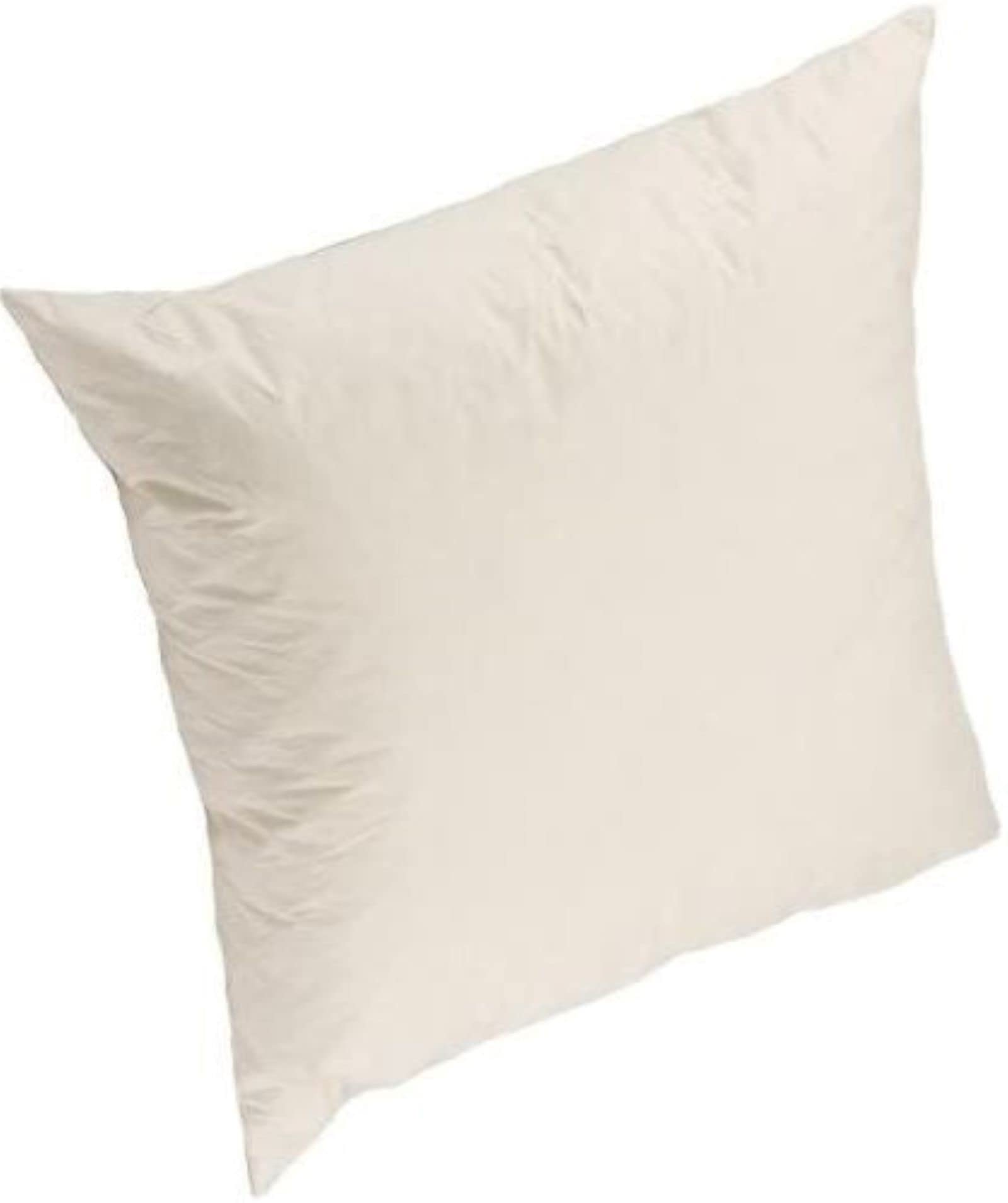 2 x 100% British Wool Cushion Pad Insert 50cm x 50cm (20") Cotton Cover