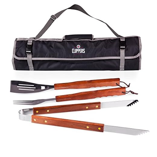 NBA Los Angeles Clippers 3-Piece BBQ Tool Set with Carry Tote
