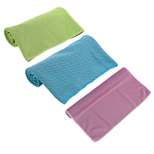 BESPORTBLE, 3 peças de toalhas refrescantes macias e respiráveis, toalha de microfibra de secagem rá