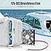 WDERAIR 120mm x 25mm 12V DC Computer Brushless 2Pin PC Case Cooling Fan 2-Pack Dual Ball Bearing for DIY RV Fridge Electronics Ventilation Exhaust Projects