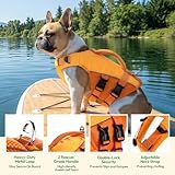 KONVINIT Schwimmweste Hund,Hundeschwimmweste,Schwimmwesten für Hunde -Dog Life Jacket für Kleine Mittel Große Hunde zum Bootfahren,Schwimmen,Surfen,Größenverstellbar mit Griff und Reflektoren