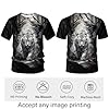 WHNBCW Funny Tiger Printed T-Shirt Animal Graphic Tee Shirt, Grey, XXXXL #3