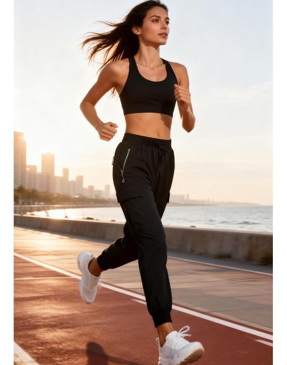 Cargo Pants Women Hiking Gifts Gear UV Sun Protection Safari Winter UPF 50+ Water Resistant Joggers - Image 3