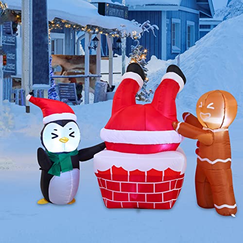 Joiedomi 6 FT Long Christmas Inflatable Santa Outd... Christmas Jamboree