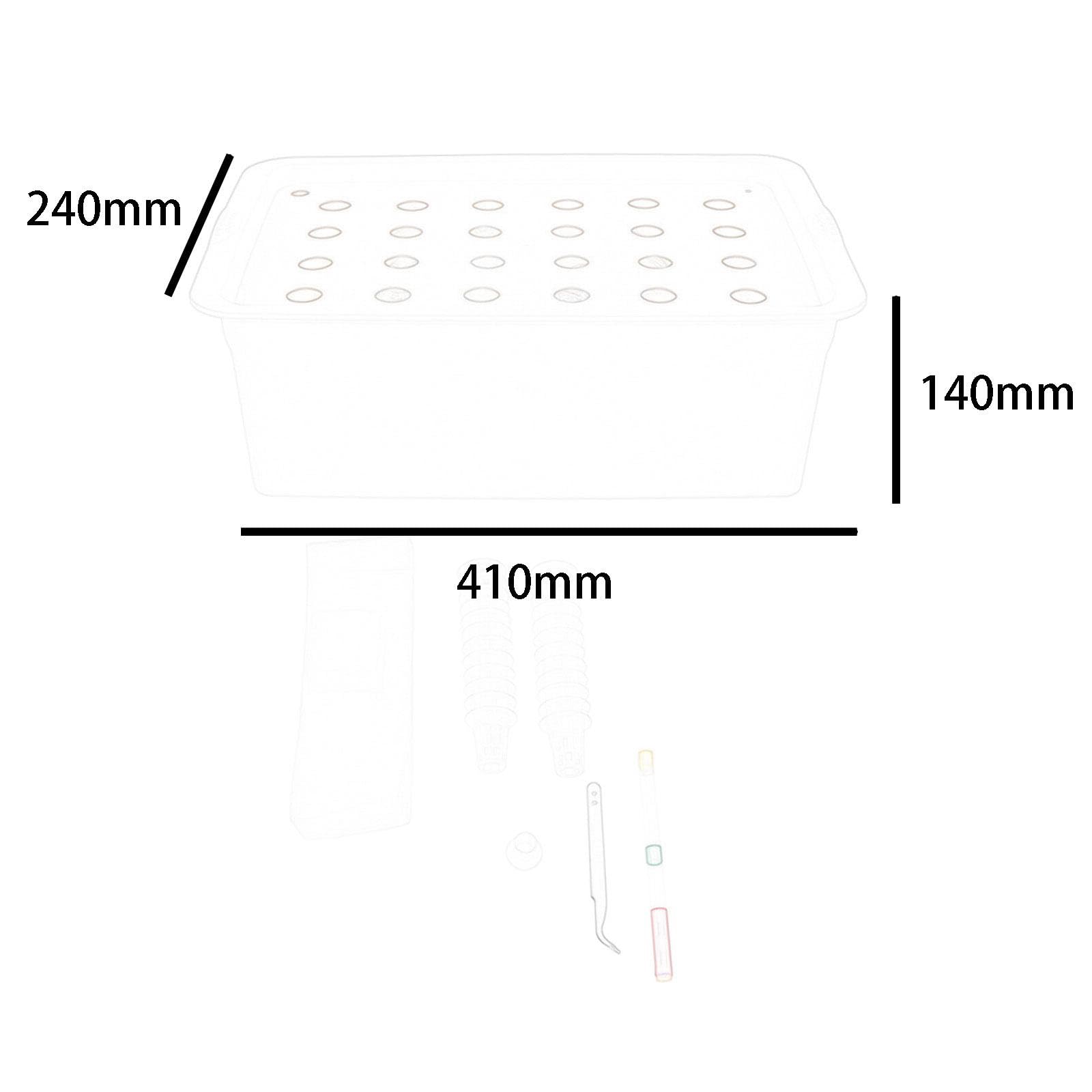 Hydroponisches Indoor Anbauset, 24 Löcher, Pflanzgefäße, Töpfe, Hydroponik System Anbauset, für Garten, Parterre, Balkon, Salat, Obst, Grün